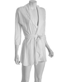 Undrest white cotton kimono belted robe  