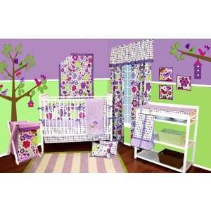  Bacati   Botanical Purple 10 piece Crib Set without Bumper Baby