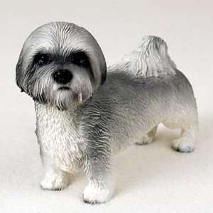  Lhasa Apso Puppy Cut Dog Figurine   Gray