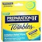 12x10  120 Preparation H Totables /Irritation relief wipes NIP, exp 