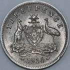   1914 Three Pence KGV Coin gEF with Mint Bloom KEY DATE Retail $700