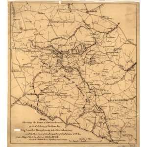 Map showing the lines of entrenchments of the C.S. Army of Northern Va 
