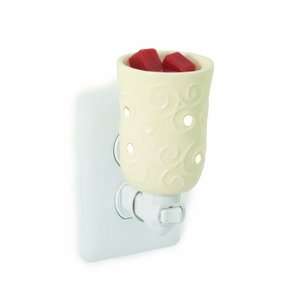 Candle Warmers Etc. Plug in Fragrance Warmer, Cream Emb  
