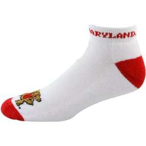  Maryland Terrapins White Red Big Logo Ankle Socks Sports 