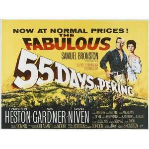 77cm x 102cm) (1963) UK  (Charlton Heston)(Ava Gardner)(David Niven 