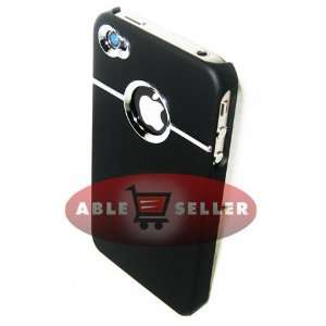  Deluxe Black Chrome Iphone 4s 4g 4 Case & Screen Protector 