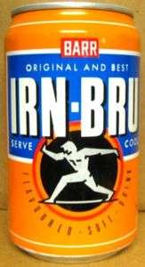 IRN BRAU SOFT DRINK 330ml Soda CAN w/ Man BARR SCOTLAND  