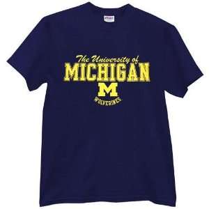  Michigan Wolverines Navy Blast T shirt