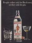 Beefeater London Distilled Dry Gin 1973 Antique Ad