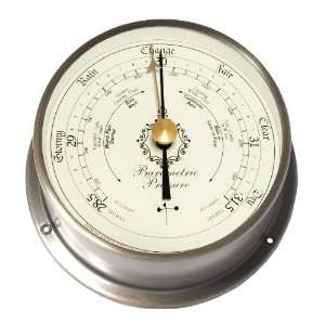  Downeaster Barometer in White/Brushed Nickel Patio, Lawn 