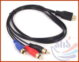 HDMI TO 3 RCA AV AUDIO VIDEO COMPONENT CONVERT CABLE MM  