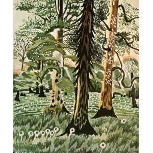  Charles Burchfield   24 x 30 inches   Dandelion Seed Balls And Trees