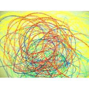 Art by Seala Pinwheels In The Sun Original Crayon on Paper, Early 