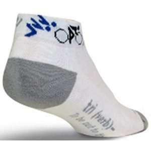 Sockguy He Tri Air Channel Socks WHITE/GREY L/XL  Sports 