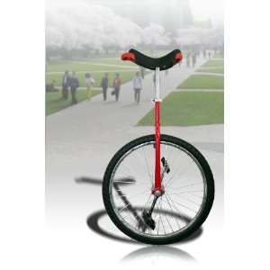  New 24 Unicycle Red Chrome Unicycle Wheel Cycling Sports 
