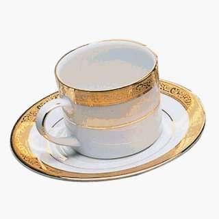  Ten Strawberry Street Paradise Gold   6 Oz Cup And Saucer 