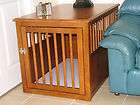 LARGE DOG CRATE~WOOD PET CRATE~CAGE~KEN​NEL IN CHESTNUT