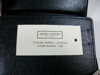 LOUIS VUITTON BLACK EPILEATHER CREDIT CARD CASE, NEW  