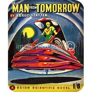  Man From Tomorrow Vintage Sci Fi Fantasy Art MOUSE PAD 
