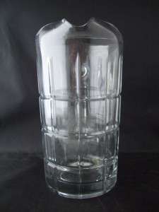 Glass PITCHER With Ice Lip Block Design Anchor Hocking  