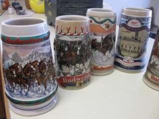   MILLER HIGH LIFE HOLIDAY BEER STEINS MUGS SET COLLECTION LOT 7  