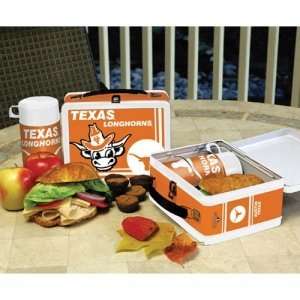    Texas Longhorns NCAA Tin Lunch Box With Thermos