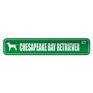   CHESAPEAKE BAY RETRIEVER ST  STREET SIGN DOG