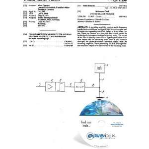  NEW Patent CD for COMBINATION SUBCARRIER FILTER AND BIAS TRAP 