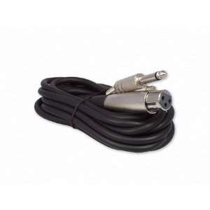  Cable Store 10 Foot XLR 3 Pin Female To 1/4 Mono Microphone Cable 