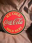 Very nice 1991 Coca Cola advertising sign. Single sided. Porcelain 