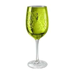  Lemon Grass Brocade Wine Glasses