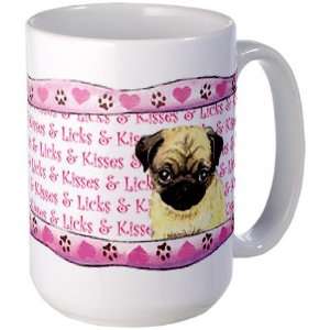 Pug Valentine Cute Large Mug by   Kitchen 