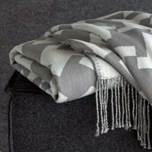  Tate Reversible Throw in Charcoal / White