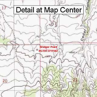  USGS Topographic Quadrangle Map   Bridger Point, Utah 