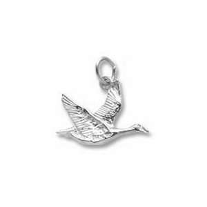 Canada Goose Charm   Sterling Silver