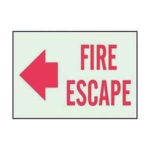 Sign,10x14,fire Escape (w/left Arrow)   BRADY  Industrial 