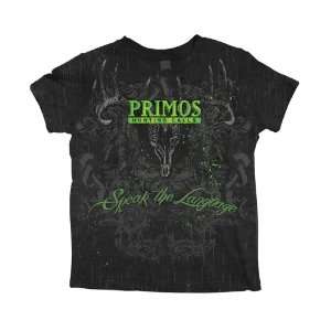  Primos Short Sleeve T Shirt with AOP Deer (White) Sports 