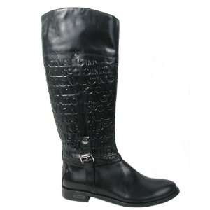 Costume National Black Leather Boots 