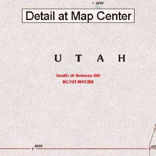USGS Topographic Quadrangle Map   South of Arinosa SW, Utah (Folded 