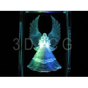 Angel Praying 3D Laser Etched Crystal