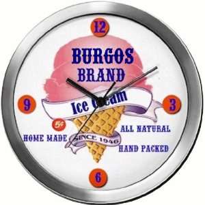  BURGOS 14 Inch Ice Cream Metal Clock Quartz Movement 