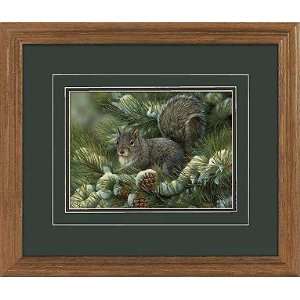 Rosemary Millette   Gray Squirrel Framed Deluxe Open Edition  