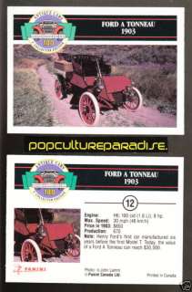1903 FORD MODEL A TONNEAU 1992 ANTIQUE CARS CARD  