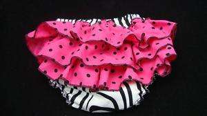 Zebra Ruffled Diaper Cover Bloomers size 6 24 Months  