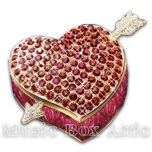 Heart shaped Music Box Sets Hearts Pounding, Exclusive Collectible 