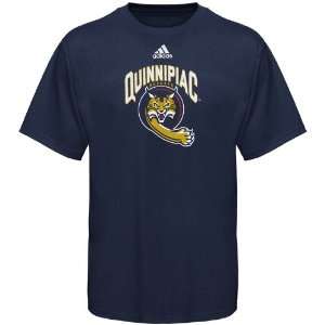  Quinnipiac Bobcats Navy Blue True Basic T shirt  Sports 