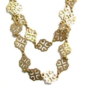   14K Gold Plated Multi layer Necklace With Celtic Design Links Jewelry