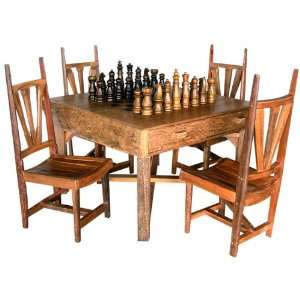  Hill Country Chess Table and Chairs