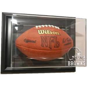 Up Single Football Display Case with Black Frame and Engraved NFL Team 