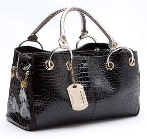 Luxury Women Crocodile pattern Satchel Tote Shopper Shoulder Handbag 